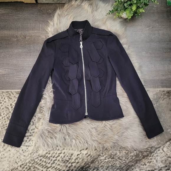 Gwen Stefani L.A.M.B 100% wool military style blazer jacket size 4 - Picture 2 of 10